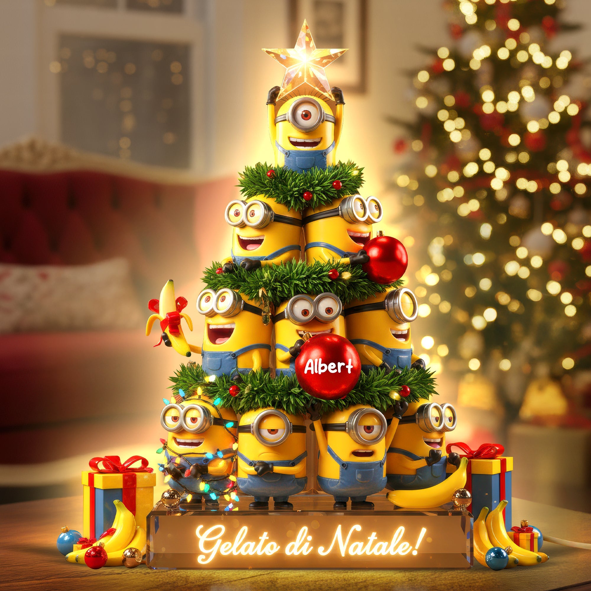 Funny Holiday Monster Acrylic Light Box - Personalized Christmas Gifts 05PAQN061125