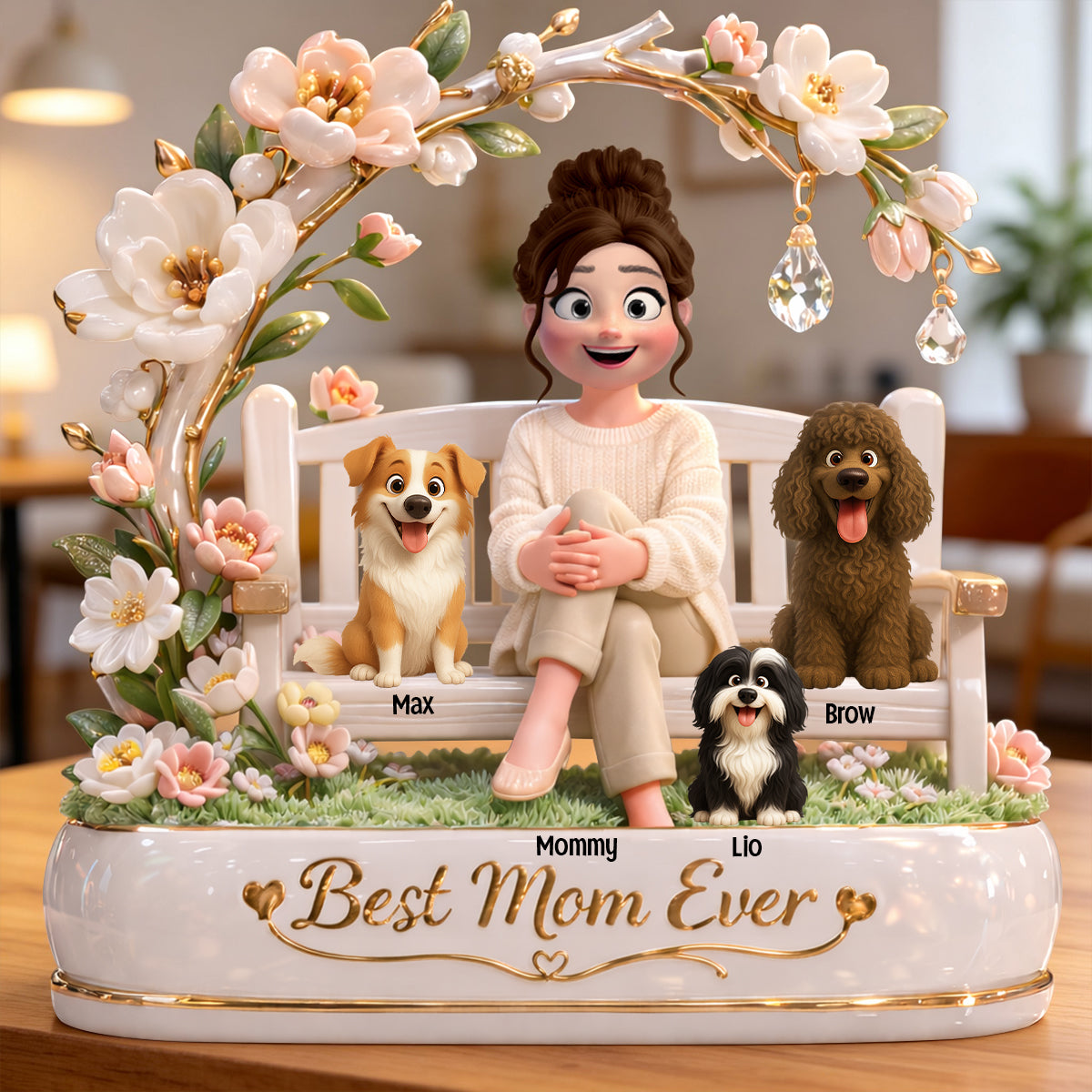 Dog & Cat Mom Acrylic Plaque - Personalized Gifts For Mothers 03totn110326