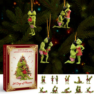 Naughty Green Couple Christmas Advent Calendar - Personalized Gifts For Couple 02nadt101025