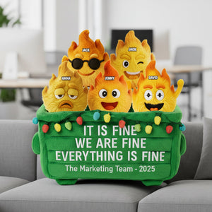 Personalized Funny Gifts For Coworkers Dumpster Fire Shaped Pillow 03natn151125