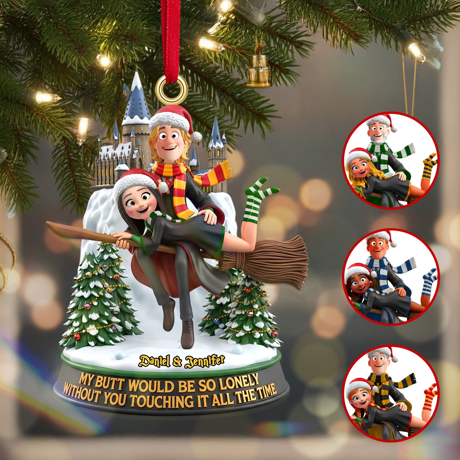 Personalized Gifts For Christmas, Lovely Couple Acrylic Ornament 02namg190925-Homacus