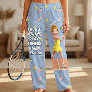 Tennis Girl Pajama Pants - Personalized Gifts For Tennis Lovers 02nata300126