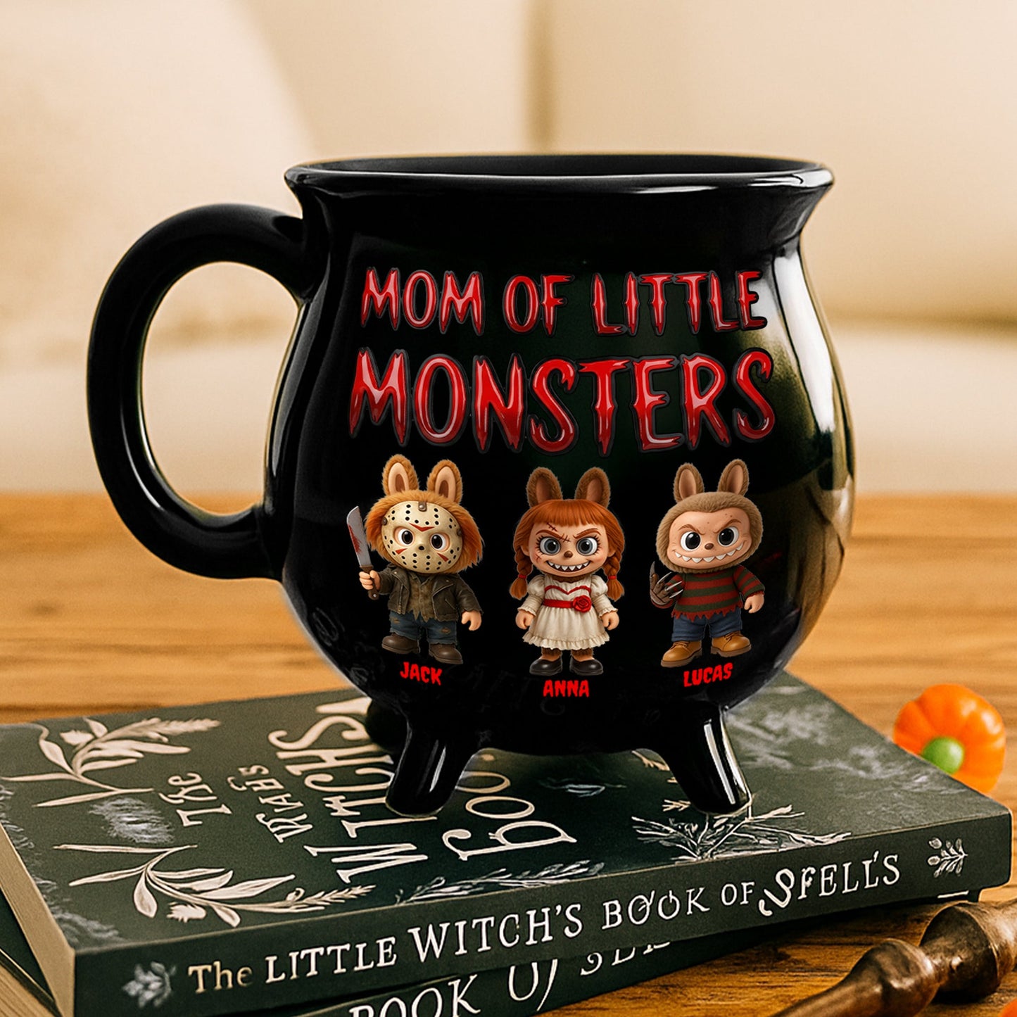 Mom Of Little Monsters Personalized Halloween Gifts For Mom Cauldron Mug 02natn280825