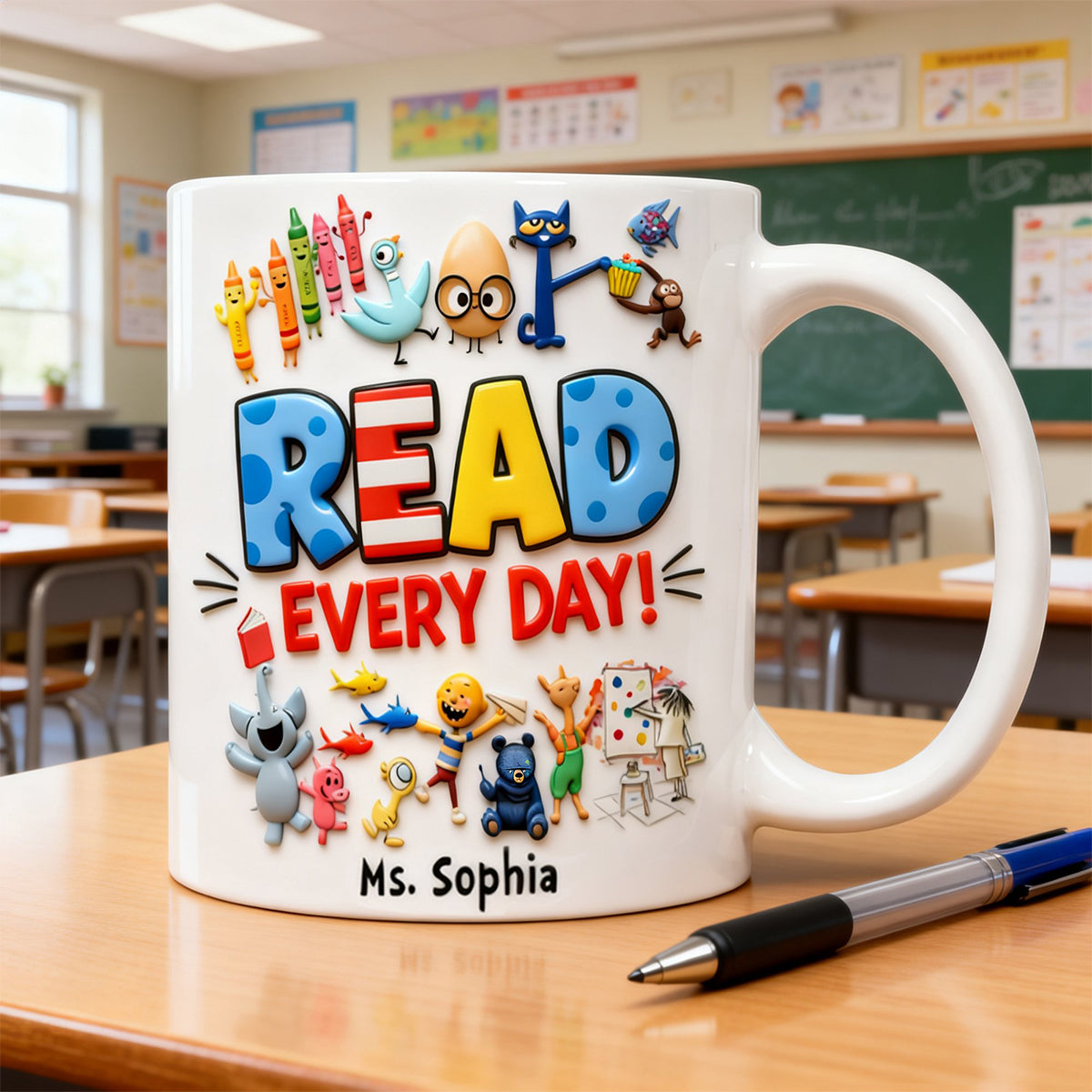 Reading Motivation Coffee Mug – Personalized Gifts For Teachers 05hutn090226