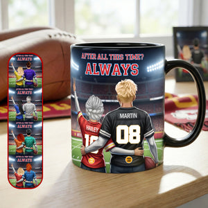 Sport Lover Couple Coffee Mug - Personalized Gifts For Couple Sport Fans Coffee Mug 01HUMG241125