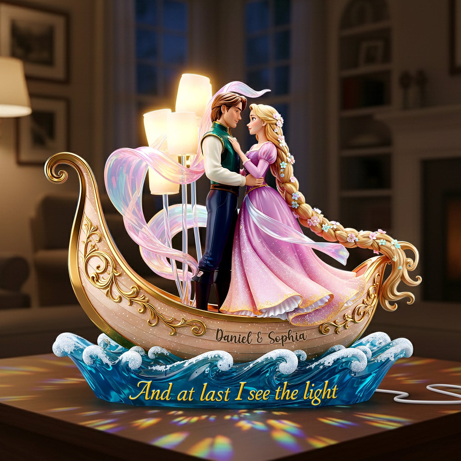 Romantic Couple Acrylic Light Box -  Personalized Gifts For Couple 04pglu011225