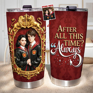 Mythic Romance Fantasy Couple Tumbler - Personalized Custom Photo Gift For Couples 01HUDT070126