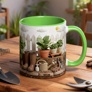 Gardening Scene Accent Mug – Personalized Gifts For Garden Lovers 03kilu080126