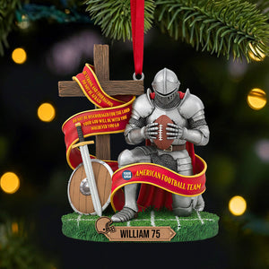Personalized Gifts For Christians Christmas Football Ornament 01hutn131025
