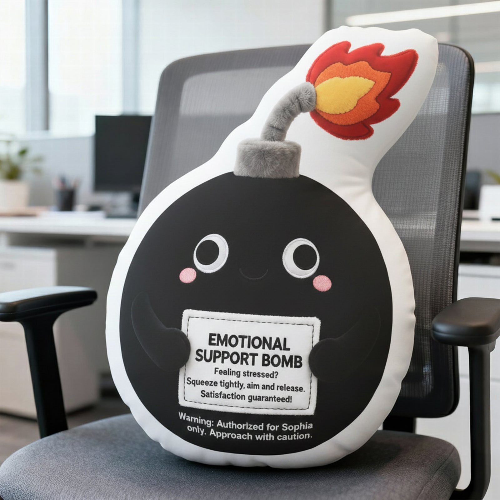 Emotional Support Bomb Custom Shape Pillow - Personalized Gifts For Coworker 04qhqn151125