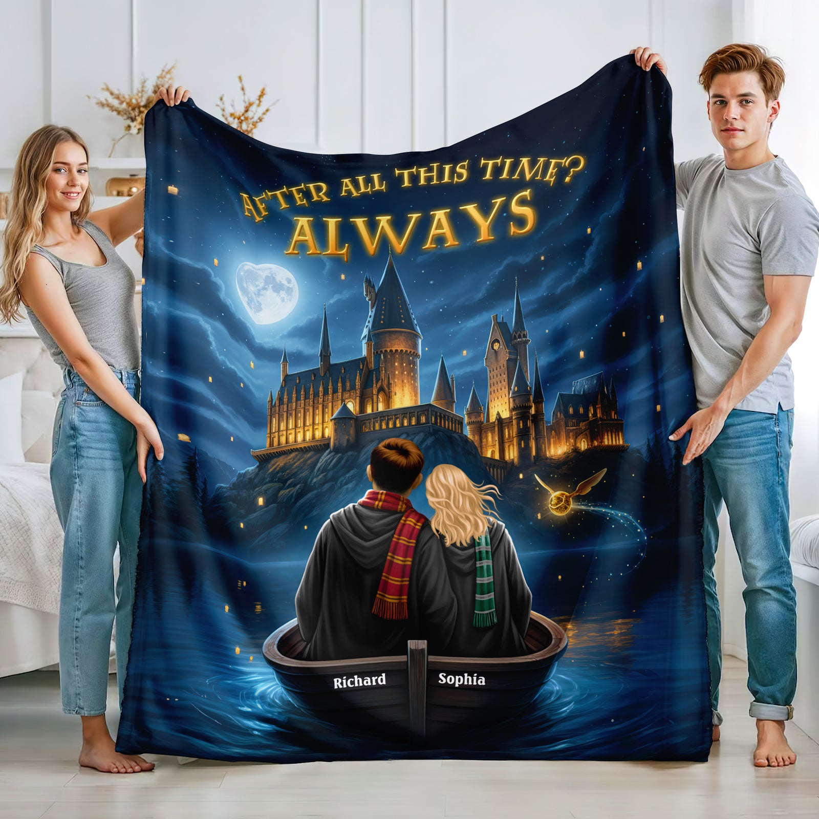 Fantasy Lovers Blanket - Personalized Gifts For Couple 04huqn241025