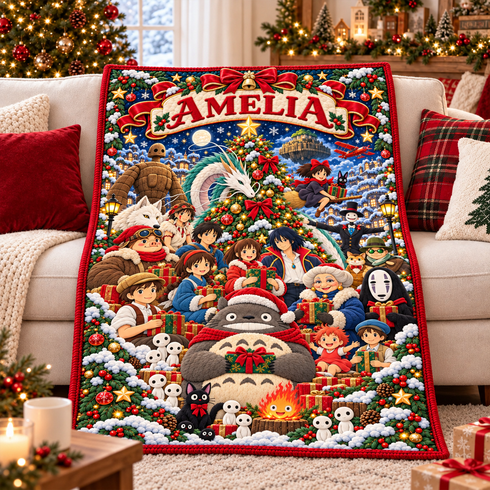 Christmas Storybook Wonderland Blanket - Personalized Gifts For Anime Lovers 02PAQN171026