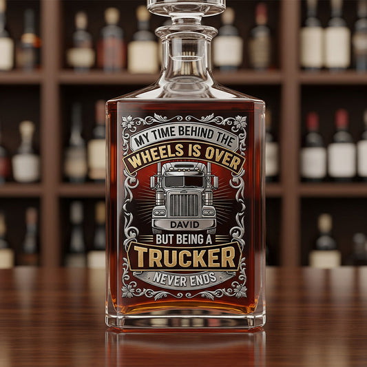 Personalized Retirement Gifts For Drinking Lover Old Truckers Bottle 01patn250825