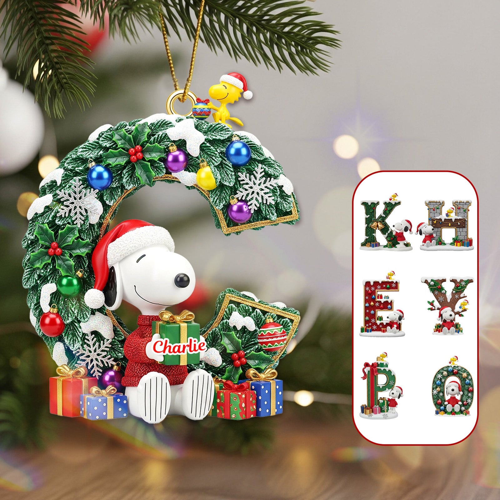 Personalized Gifts For Christmas Alphabet Acrylic Ornament 04namg050925