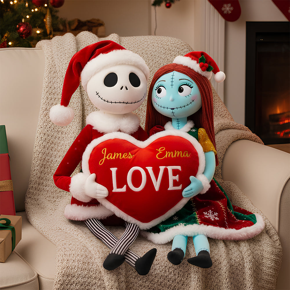 Christmas Couple Custom Shaped Pillow - Personalized Gifts For Couples 05TODT081125
