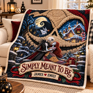 Gothic Soulmates Couple Blanket - Personalized Gift For Couples 01HALU161026