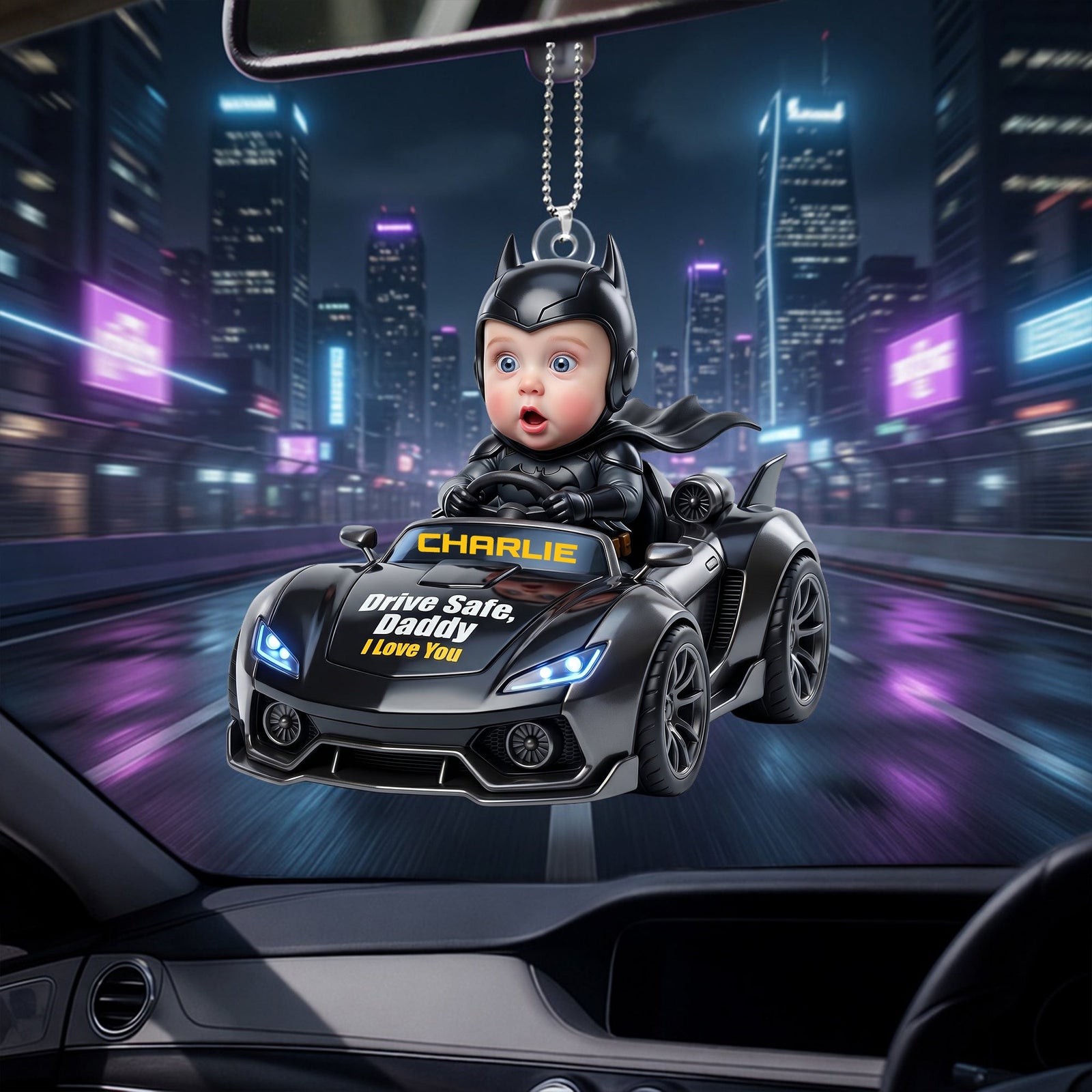 Drive Safe Daddy Car Ornament - Custom Photo Gifts For Dads 01nalu190526