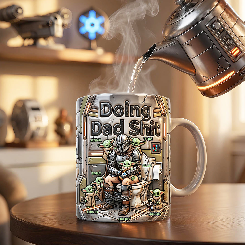 Funny Dad Doing Magic Coffee Mug - Personalized Gifts For Dad 04nadt170426