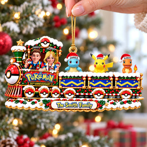 Family Lovely Train Adventure Acrylic Ornament - Personalized Christmas Gifts For Family 02ohqn280926