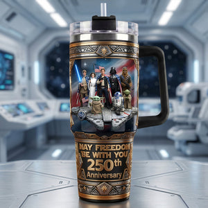 250th Anniversary Tumbler With Handle - Personalized Gifts 01TYTN110626