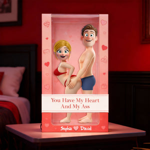 Cheeky Couple Acrylic Plaque - Personalized Gifts For Couple Valentine Plaque 07OHLU230126