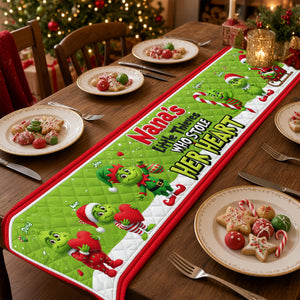 Little Thieves Quilted Table Runner - Personalized Christmas Gifts For Grandma 04nalu130826