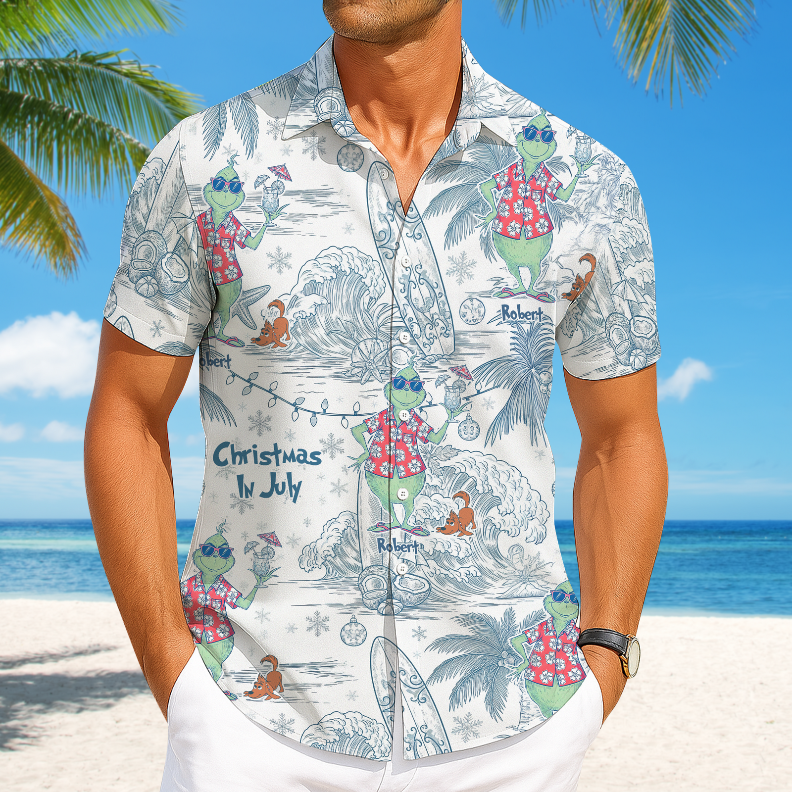 Christmas In July Hawaiian Shirt - Personalized Gifts For Summer 03HUPU110725