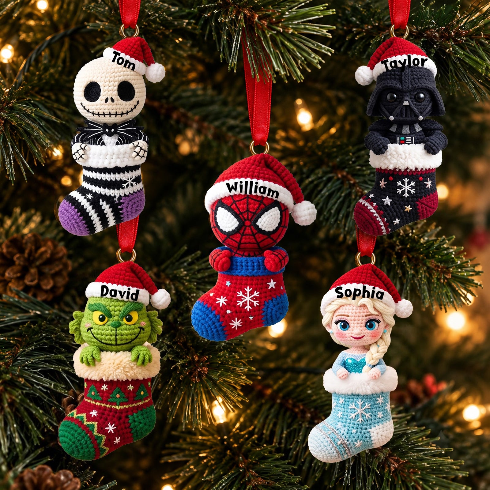 Knitting Characters Christmas Ornament - Personalized Gifts For Christmas 03tylu121026