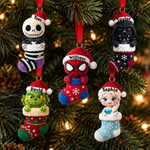 Knitting Characters Christmas Ornament - Personalized Gifts For Christmas 03tylu121026