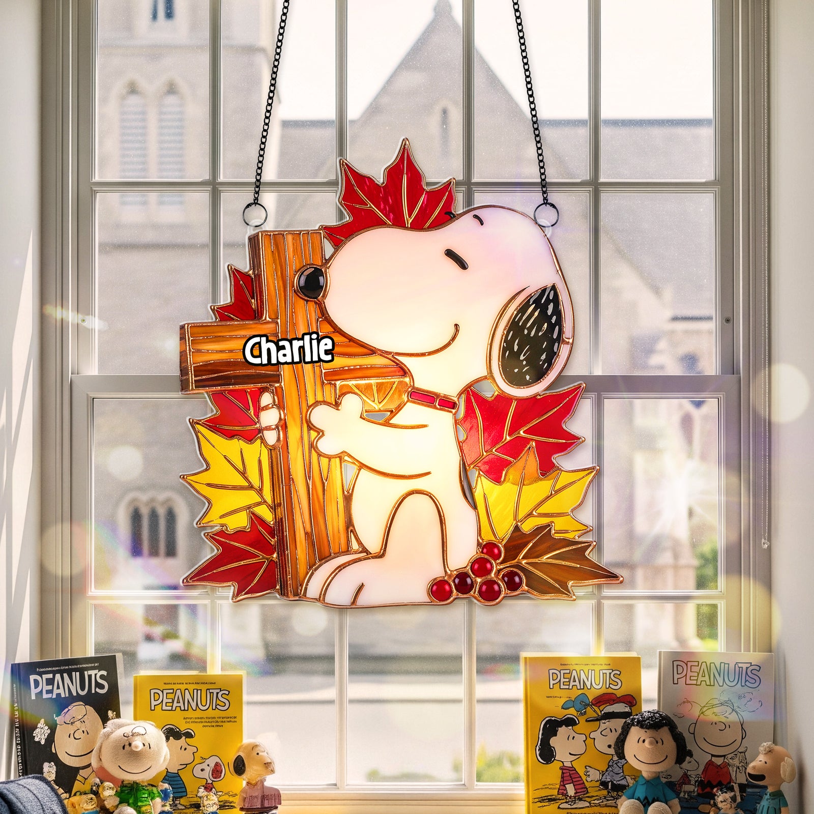 Faith & Autumn Suncatcher Ornament Personalized Gifts For Christian 03NAMG130825