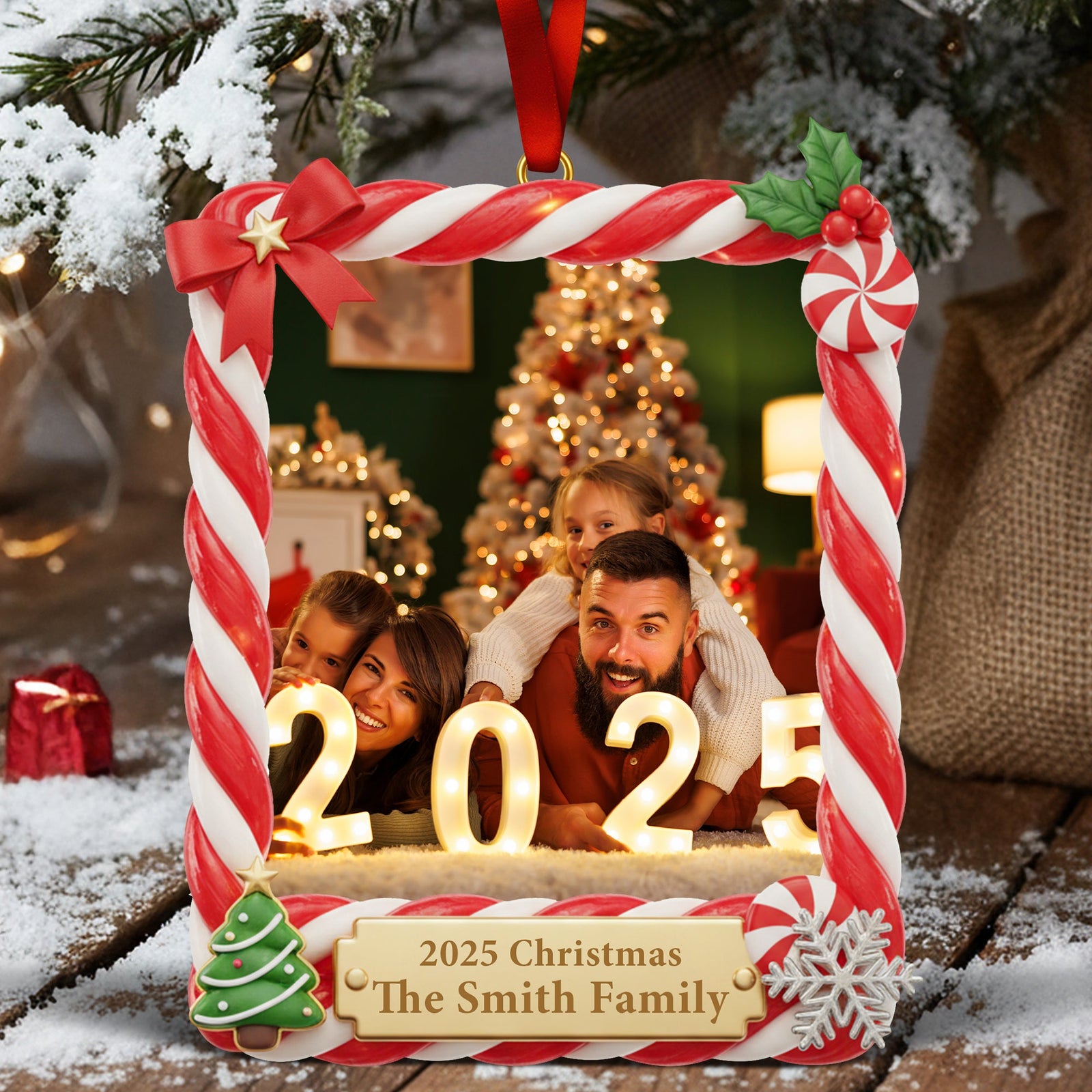 Christmas Picture Frame Acrylic Ornament - Custom Photo Gifts For Family 01HYQN071125