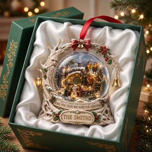 Fantasy Village Holiday Acrylic Ornament, Personalized Christmas Gifts 03HATN280826