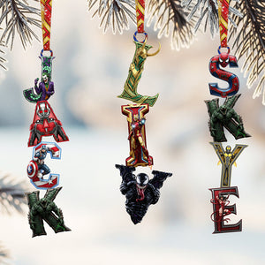 Alphabet Name Acrylic Ornament, Personalized Gifts For Christmas 02huta281025