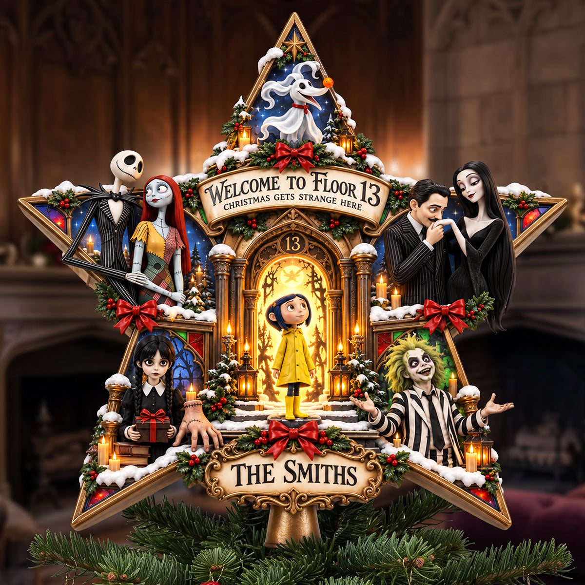 Fantastical Journey Welcome to Floor 13 Tree Topper - Personalized Christmas Gifts 02hata210926