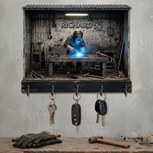 Welder Garage Acrylic Key Hanger – Personalized Gifts For Welder 02toqn191225