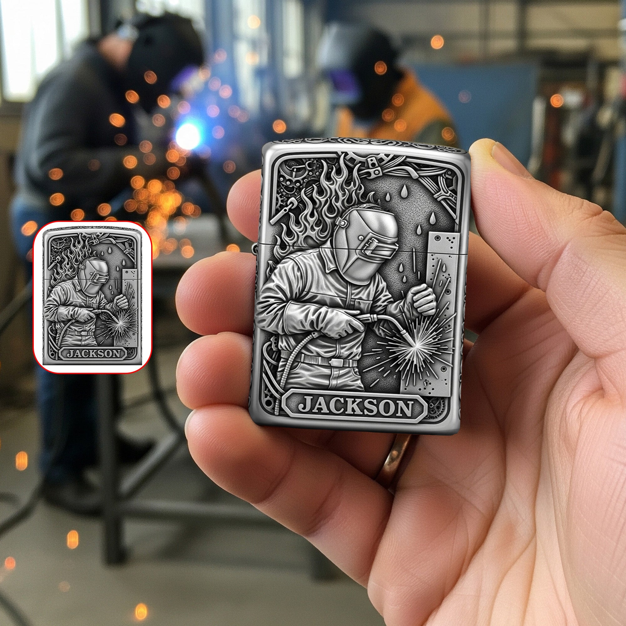 Welder Lighter - Personalized Gift For Lighter Welder 03NAMG070825