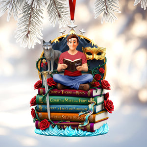 Fantasy Reading Christmas Ornament - Personalized Gifts For Book Lovers 02huqn181025