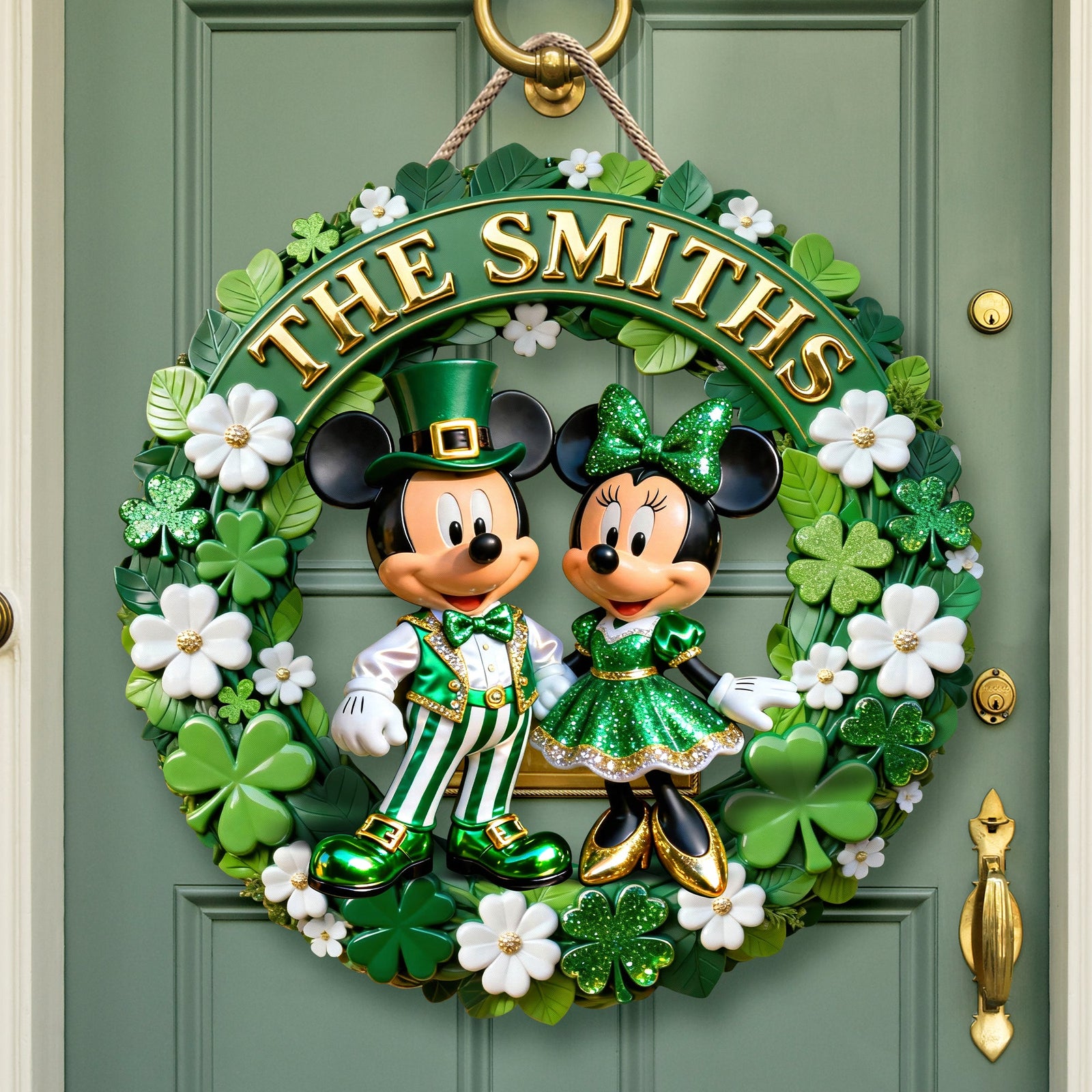 St Patrick's Day Couple 1 Layer Wood Sign - Personalized Gifts For Family Wood Sign 02PGQN050226