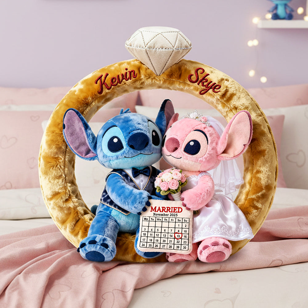 Couple Ring Anniversary Pillow - Personalized Gifts For Couple 02ohta111225