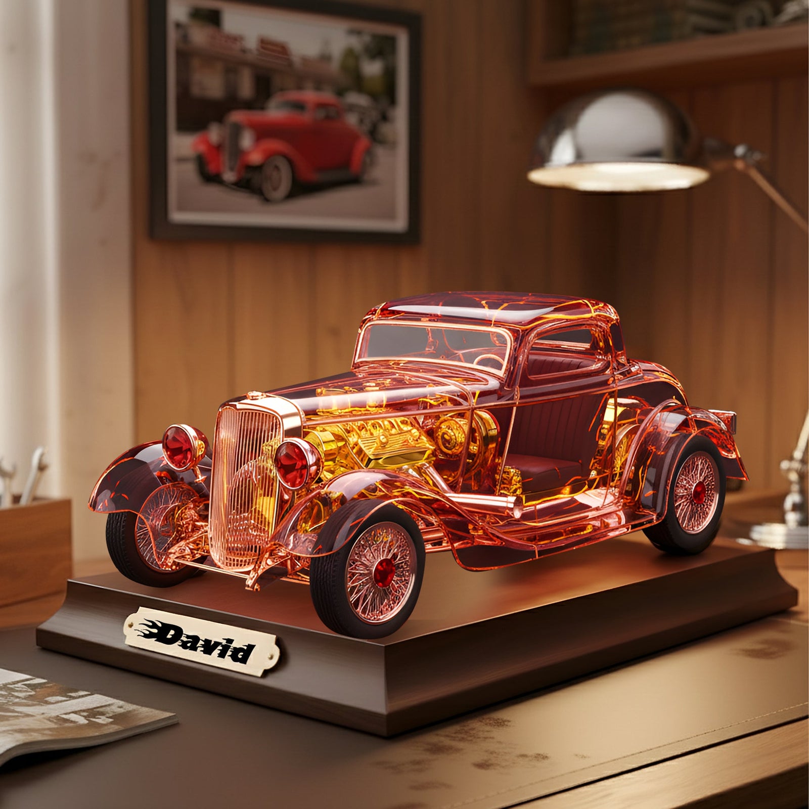 Hot Rod Car Acrylic Plaque – Personalized Gifts For Hot Rod Lovers 07kilu161225