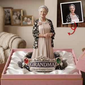 Cherished Grandma Shaped Plaque - Personalized Custom Photo Gift For Grandma 01TOTN180326