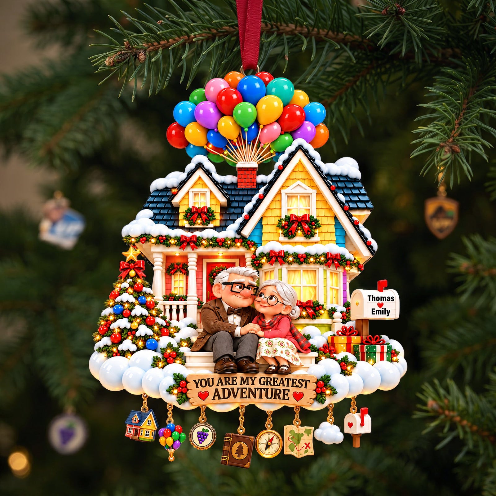 You Are My Greatest Adventure Couple Ornament - Personalized Gifts For Couple Christmas Ornament 11OHLU191026