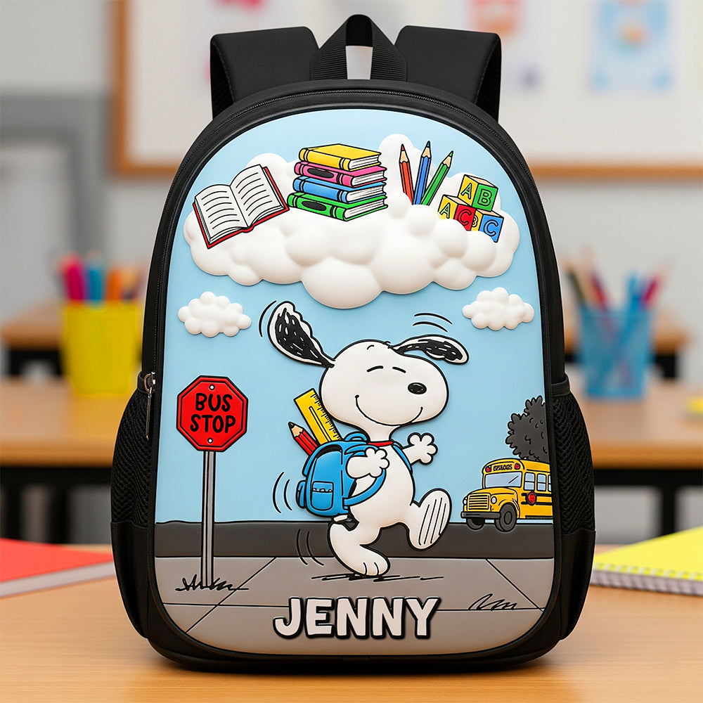 Happy Cartoon Kid School Bag, Personalized Gifts For Kids 03qhtn020825