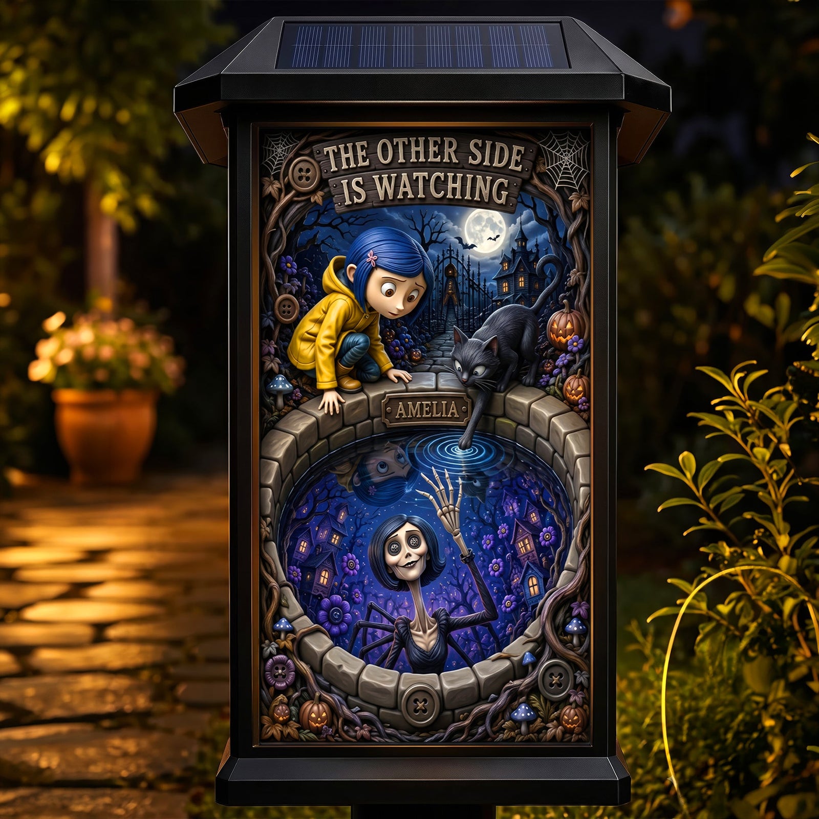 Gothic Fairytale Solar Power Garden Lamp - Personalized Gifts For Halloween 07haqn210826