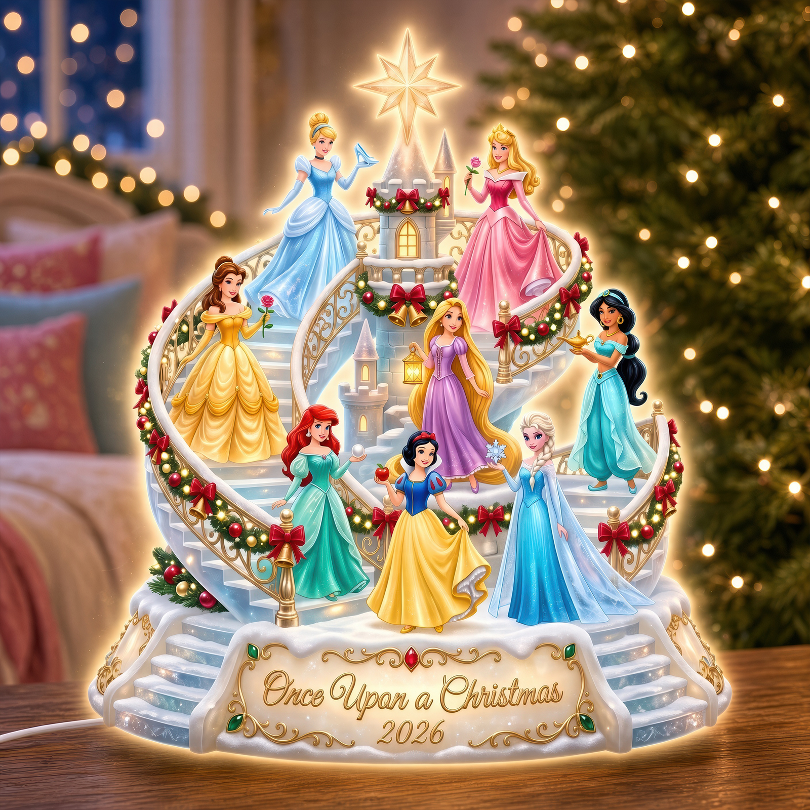 Lovely Fairy Tale Princesses Light Box - Personalized Christmas Gifts 10tyqn211026