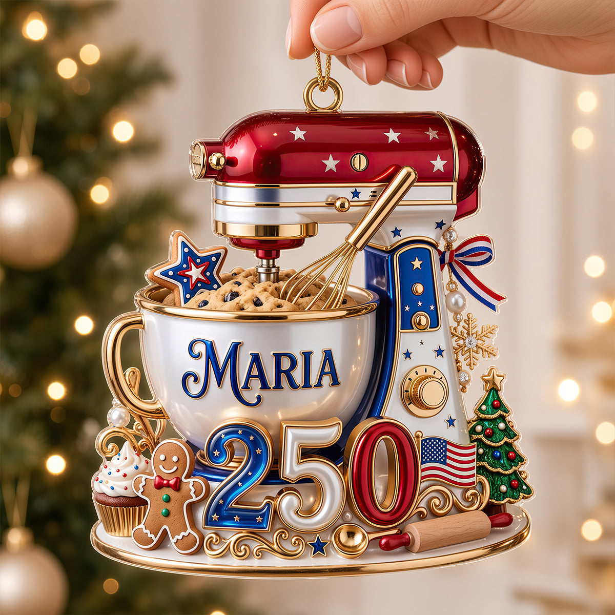 Stand Mixer Christmas Ornament - Personalized Gifts For Bakers 03pgdt310826
