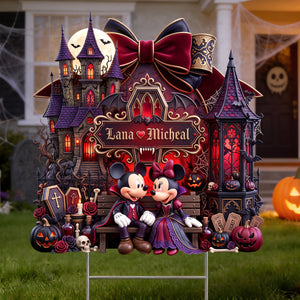 Midnight Romance A Love Tale Yard Sign - Personalized Halloween Gifts For Couples 022padh110826