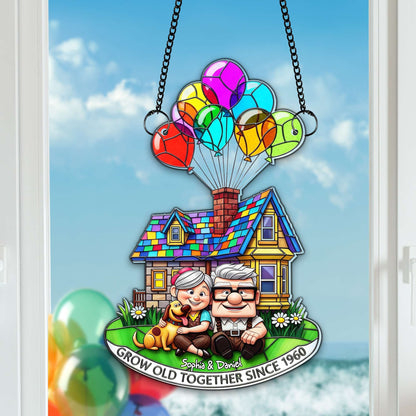 Grow Old Together Suncatcher - Personalized Anniversary Gifts For Old Couples 07OHLU140725
