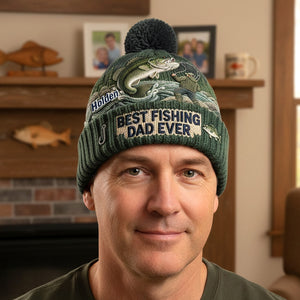 Personalized Gifts For Fishing Lovers Bobble Beanie Hat 03pamg090126