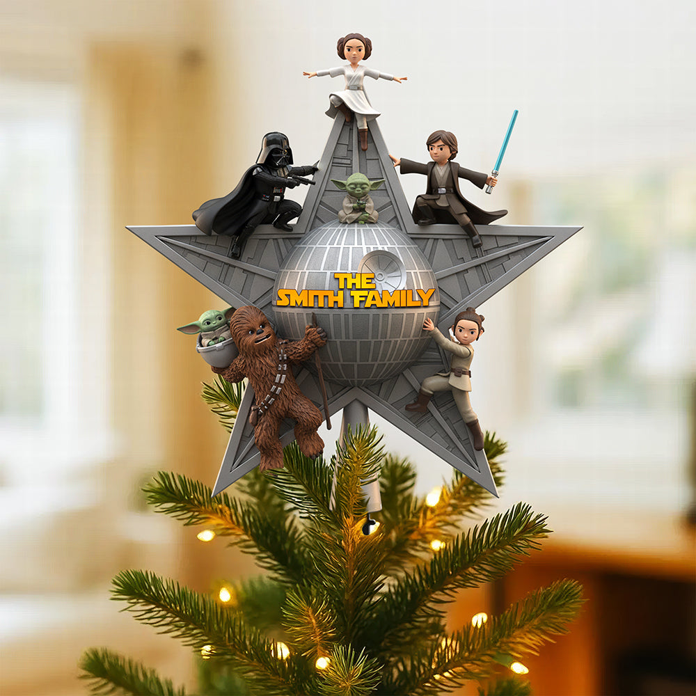 Personalized Gifts For Family Acrylic Christmas Tree Topper 01nata201125